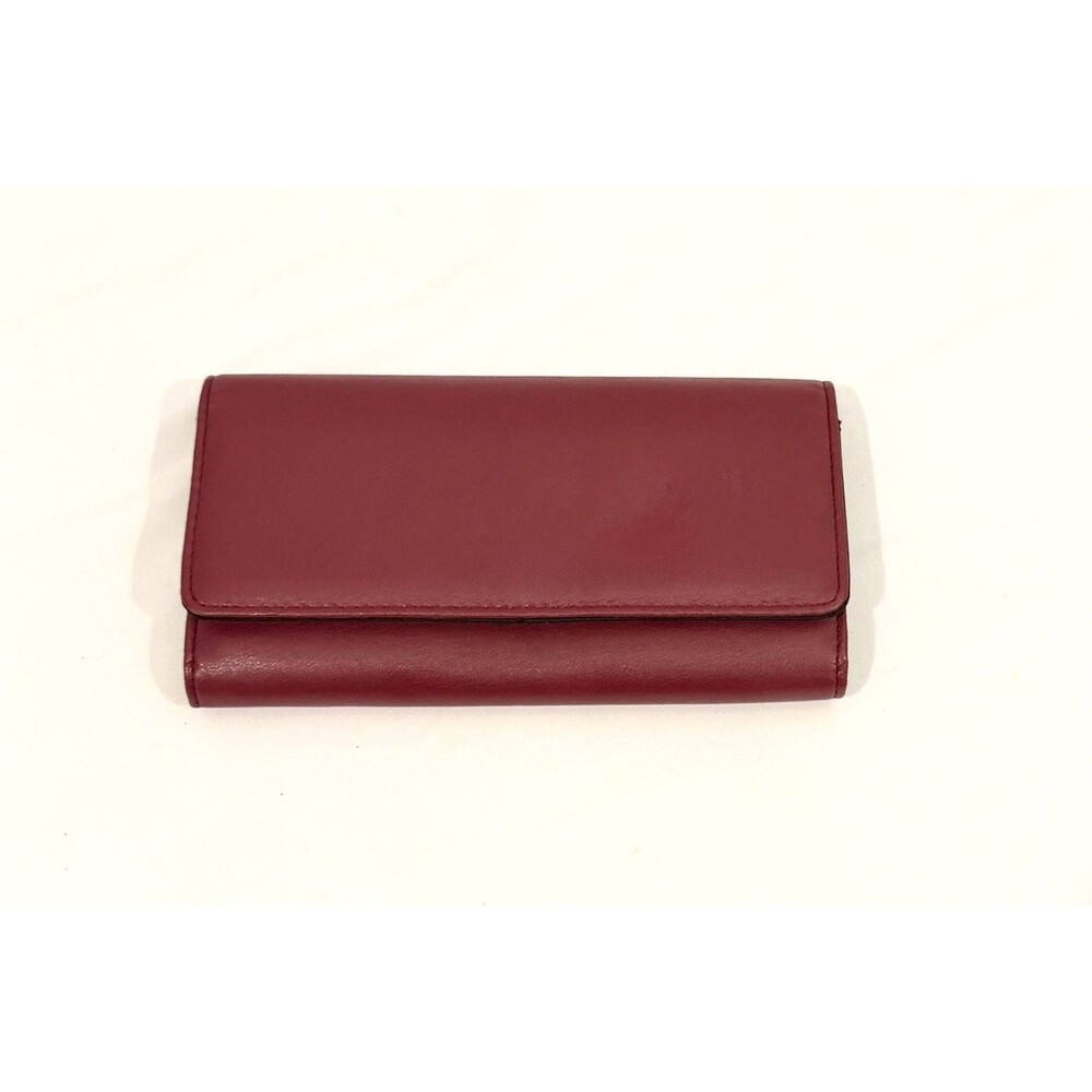 Mundi Big Fat Wallet Burgundy Faux Leather Organizer Clutch